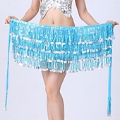 billige Magedanskostyme-Magedans Dansetilbehør Belte Glimmer Holder Ledning Ren Farge Dame Ytelse Trening Høy Polyester Paljetter