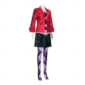 billige Joker stil-Joker: Folie à Deux Harley Quinn Skjørt Jakke Sokker og Strømpebukser Kostymer Film-Cosplay for Dame Voksen Halloween Karneval Maskerade Fritid / hverdag