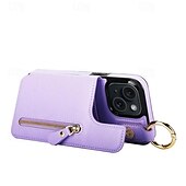 Χαμηλού Κόστους iPhone Θήκες-τηλέφωνο tok Για iPhone 16 iPhone 15 Pro Max iPhone 14 13 12 11 Pro Max Plus Mini SE Θήκη κάρτας πορτοφολιού Φερμουάρ Σταντ ποδηλάτου Υποδοχή κάρτας Ρετρό TPU PU δέρμα