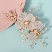 cheap Headpieces-Headdress Headpiece Hair Clip Imitation Pearl Rhinestone Wedding Cocktail Luxury Retro With Pearls Crystals Headpiece Headwear