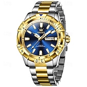 economico Orologi al quarzo-Il nuovo orologio da business da uomo del marchio Olevs orologio classico verde fantasma d&#039;acqua visualizzazione del calendario settimana orologio al quarzo impermeabile moda sportiva