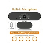 cheap Indoor IP Network Cameras-Hd 2K computer Webcam PC laptop autofocus camera suitable for live online class meeting chat