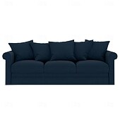 baratos Cobertura de Sofa-Capa de Sofá de Veludo de 3 Lugares Sólida Almofadada