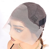 economico Parrucche lace front capelli veri-Parrucche anteriori in pizzo ombre 13x4 evidenziate diritte per le donne p4 / 27 parrucche frontali in pizzo biondo miele con capelli umani con capelli del bambino