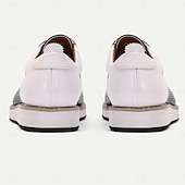 baratos Tênis de couro premium-Homens Tênis Tênis sociais Couro Couro de grão integral italiano Antiderrapante Com Cadarço Preto