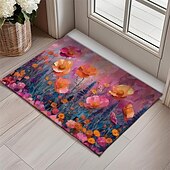 cheap Doormats-Wedding Oil Painting Flowers Doormat Non-Slip Oil Proof Rug Indoor Outdoor Mat Bedroom Decor Bathroom Mat Entrance Rug Door Mat