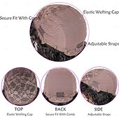 economico Parrucche di capelli veri senza cuffia-Cappelli veri Parrucca Corto Lungo Medio Ondulato Poco ondulata Frangetta dritta Con frangia Nero Colore Naturale Natura nera Migliore qualità Molto spesso Attaccatura dei capelli naturale A macchina