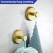 رخيصةأون أجهزة الحمام-304 خطافات لاصقة من الفولاذ المقاوم للصدأ للاستحمام والحمام والمطبخ والباب الزجاجي والمرآة ولوف البلاط والمنشفة والمعطف ورداء الحمام