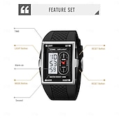 abordables Relojes digitales-Reloj Digital SKMEI para Hombre Reloj Casual de Moda Reloj Luminiscente con Cronómetro Reloj Alarma Pantalla de Fecha y Semana Reloj TPU
