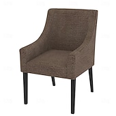 Linen Cotton Chair Cover with Armrests Solid Color Quilted Slipcovers SAKcover LITB PRIME cover 37