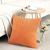 economico Tendenze cuscini-morbidi cuscini decorativi in velluto a coste a punto croce con decorazioni rustiche bohémien, morbide custodie quadrate per divano letto