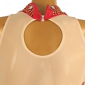 baratos Roupa de Dança de Salão-Dança de Salão Vestido Cristal / Strass Mulheres Espetáculo Roupa Diária Sem Manga Elastano