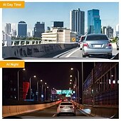 baratos DVR para automóveis-tacógrafo de três lentes com visão noturna de alta definição imagem traseira da frente e traseira do carro