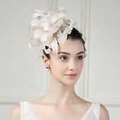 billige Bryllupshodeplagg-pannebånd fascinators hodeplagg fjær floppy lue topp hatt bryllup teselskap elegant bryllup med bowknot hodeplagg hodeplagg