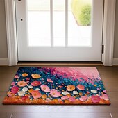 cheap Doormats-Wedding Oil Painting Flowers Doormat Non-Slip Oil Proof Rug Indoor Outdoor Mat Bedroom Decor Bathroom Mat Entrance Rug Door Mat