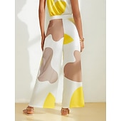  Női Egyenes Teljes hossz Szatén Zseb Mikroelasztikus Nadrágok Alkalmi / Napi Hétvége Fehér Nyár S M L