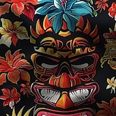 baratos Retro Vintage &amp; Ética-Homens Árvore Máscara Cultura indiana Calção Justo de Natação Shorts de Natação Bermuda de Surf Cintura Média Moda Roupa de rua Designer Casual Diário Feriado Bolsos Com Cordão Cintura elástica