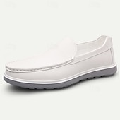 halpa Rento-Miesten Mokkasiinit Muodolliset kengät Juhlakengät Nahka Mukava Liukumaton Loaferit Musta Valkoinen