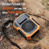 baratos Ventoinhas-Ventilador com Clipe para Cintura com Power Bank – Ventilador de Resfriamento Sem Lâminas com Absorção de Choque Bateria de Polímero