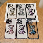 levne Pouzdra pro iPhone-telefon Carcasă Pro iPhone 15 Pro Max Plus iPhone 14 13 12 11 Pro Max Plus Zadní kryt Průhledné Nárazuvzdorné Medvěd TPU