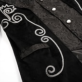 billige Topper-Retro / vintage Punk og gotisk Kostymer i middelalderstil Jakke tailcoat Prins Adelsmann Jacquard Herre Royal Steampunk Maskerade Fest Voksne Frakk
