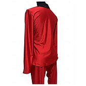 preiswerte Eiskunstlauf Trainingsoutfit-Eiskunstlaufjacke mit Hose Herren Jungen Eislaufen Jacke Outfits Unterteile Rot Spandex Mikroelastisch Training Eiskunstlaufkleidung Klassisch Langarm Eislaufen Eiskundstlauf