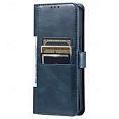 Недорогие Чехлы для Samsung-телефон Кейс для Назначение SSamsung Galaxy S24 S23 S22 S21 S20 Ultra Plus FE A54 A34 A14 S25 Ультра Кошелек для карт с ремешком на запястье Откидная подножка Разъем для карты Ретро ТПУ Кожа PU