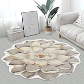 economico tappeti per soggiorno e camera da letto-Tappeti Tappeti A Forma Di Fiore Semplice Tappeto 3d Grande Fiore Tappetini Lavabili