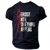 baratos Camiseta gráfica masculina-Homens Frases e Citações impressão de carta Camiseta T-shirt 100% Algodão Manga Curta Gráfico Camisa Preto Azul Escuro Cinzento Escuro Camiseta confortável Rua Esportes Roupas de estilistas