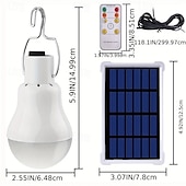 billige Utendørs Vegglamper-oppladbare solcellelyspærer hønsegårdslys med timer led solcellelys for innendørs hjem, hønsehus, utendørs campinglamper for telt, skur natt, nødstrømbrudd og ute