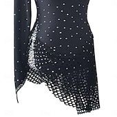 preiswerte Kleidung für lateinamerikanische Tänze-Latein-Tanz Kleid Kristalle / Strass Damen Mädchen Leistung Ausbildung Langarm Hoch Elastisches Garn