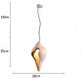economico Luci Isola cucina-lampada a sospensione a led design conchiglia di cemento lampada a sospensione bianca calda lampada a sospensione loft lampada a sospensione a soffitto regolabile in altezza camera da letto bar