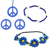 abordables Accessoires et plus-Rétro Vintage Années 1970 Disco Costume de cosplay Collier Bandeau Femmes Fille Jour des Rois Halloween Carnaval Mascarade Fête / Soirée Fête Défilé de la Fierté Adolescent Adulte Plus d&#039;accessoires
