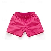 Недорогие Мужские плавательные шорты-Муж. Пляжные шорты Купальные шорты Обтягивающие длинные шорты Эластичная талия Эластичный шнурок Прямая нога Однотонный Быстровысыхающий На открытом воздухе Короткие Повседневные На выход Пляж