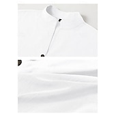 economico Classico-Per uomo Camicia Camicia di lino Camicia Estiva Abbigliamento da spiaggia Camicia casual Camicia con Bottoni Semplice Quotidiano Vacanza Bianco Blu Verde Cachi Manica Lunga Colletto alla coreana