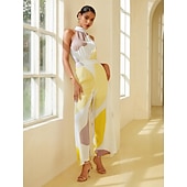  szatén virágos csavaros kombiné