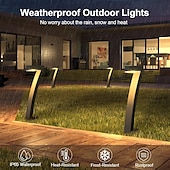 cheap Pathway Lights &amp; Lanterns-2pcs Outdoor Solar Landerscape Lighting Pathway Light Flame Shaped Lawn Light Outdoor Garden Lights for Patio Villa Park Lawn Walkway Waterproof Lighting Atmosphere Landscape Decor Light