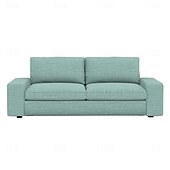 baratos Cobertura de Sofa-Capa de Sofá em Linho Sólido 2 Lugares 3 Lugares Com Estofamento de Algodão e Linho