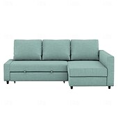 baratos Cobertura de Sofa-Capa de Sofá em Linho com Armazenamento Cor Sólida Capas Acolchoadas em Algodão e Linho