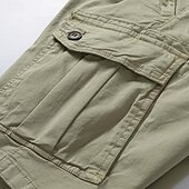 cheap Classic-Men&#039;s Tactical Shorts Cargo Shorts Shorts Buttons Drawstring Elastic Waist Plain Wearable Short Outdoor Daily Going out Fashion Classic Black Army Green