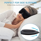 economico Cura Personale &amp; Salute-Maschera per dormire migliorata in 3D per uomini e donne: fornisce oscurità totale, traspirante, ideale per gli studenti, allevia l&#039;affaticamento, maschera per gli occhi oscurante