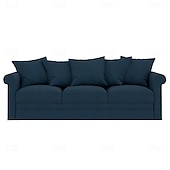 baratos Cobertura de Sofa-Capa de Sofá de Veludo de 3 Lugares Sólida Almofadada