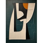 abordables Pinturas abstractas-Pintura de arte abstracto verde pintada a mano, galería de pintura de arte moderno, arte de pared, pinceladas, obra de arte minimalista verde, figura, pintura al óleo, decoración de pared, arte