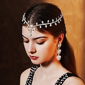 voordelige Accessoires voor haarstyling-kroon tiara&#039;s hikinauhat Helm Strass Legering Bruiloft Luxe Retro Met Kristaldetails Pure Kleur Helm Hoofddeksels