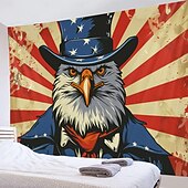 cheap 4th of July-4th of July Independence Day Hanging Tapestry Wall Art Large Tapestry Mural Decor Photograph Backdrop Blanket Curtain Home Bedroom Living Room Decoration Great Eagle