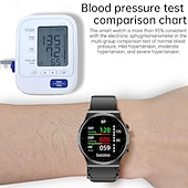 tanie Inteligentne bransoletki-696 p70 zegarek z glukometrem, inteligentny zegarek, 1,32 cala, inteligentna opaska fitness, Bluetooth, EKG + ppg, monitorowanie temperatury, krokomierz, kompatybilny z Androidem, iOS, męskie przypomnienie wiadomości, IP 67, 43 mm, koperta zegarka