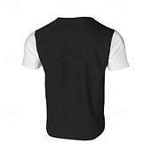 cheap Casual Henley Tee-Men&#039;s Waffle Tee Button T Shirt T Shirt Waffle Henley Shirt Short Sleeve Henley Spring &amp; Summer Color Block Fashion Designer Basic Patchwork Vacation Street Going out Black White Royal Blue Top Tee