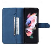 Недорогие Чехлы для Samsung-телефон Кейс для Назначение SSamsung Galaxy Z-образный сгиб 7 Z-сгиб 6 Z Fold 5 Z Fold 4 Z Fold 3 Кошелек для карт Полная защита тела Разъем для карты Защита от удара Ретро ПК Кожа PU