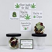 cheap Gifts-Adopt a Weed Nugget Plushie, Little Weed Nugget Plushie with Encouragement Cards, in a Jar Handmade Plush Stuffed Toys, Best Buds for Life Desktop Ornaments Gift