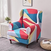 preiswerte Sesselabdeckung &amp; Armless Chair Cover-weicher, elastischer Tigerbankbezug, Freizeithockerbezug, karierter Rundum-Sofastuhlbezug